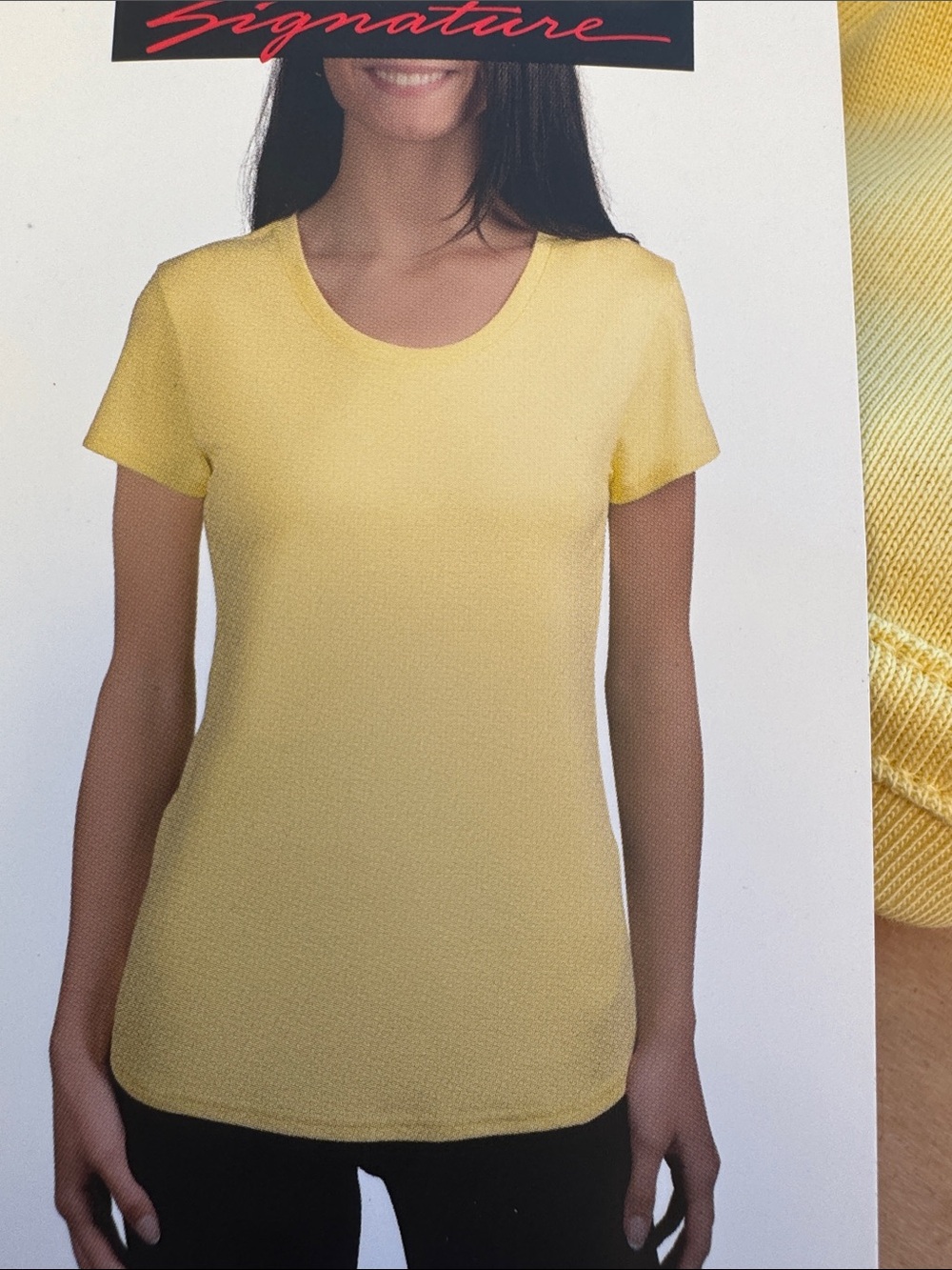 Signature Yellow Short Sleeve Scoop Neck Tee